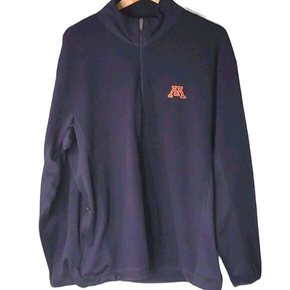 MN Golden Gophers Black Fleece Zip Up Jacket size  Men's XL - Picture 1 of 7